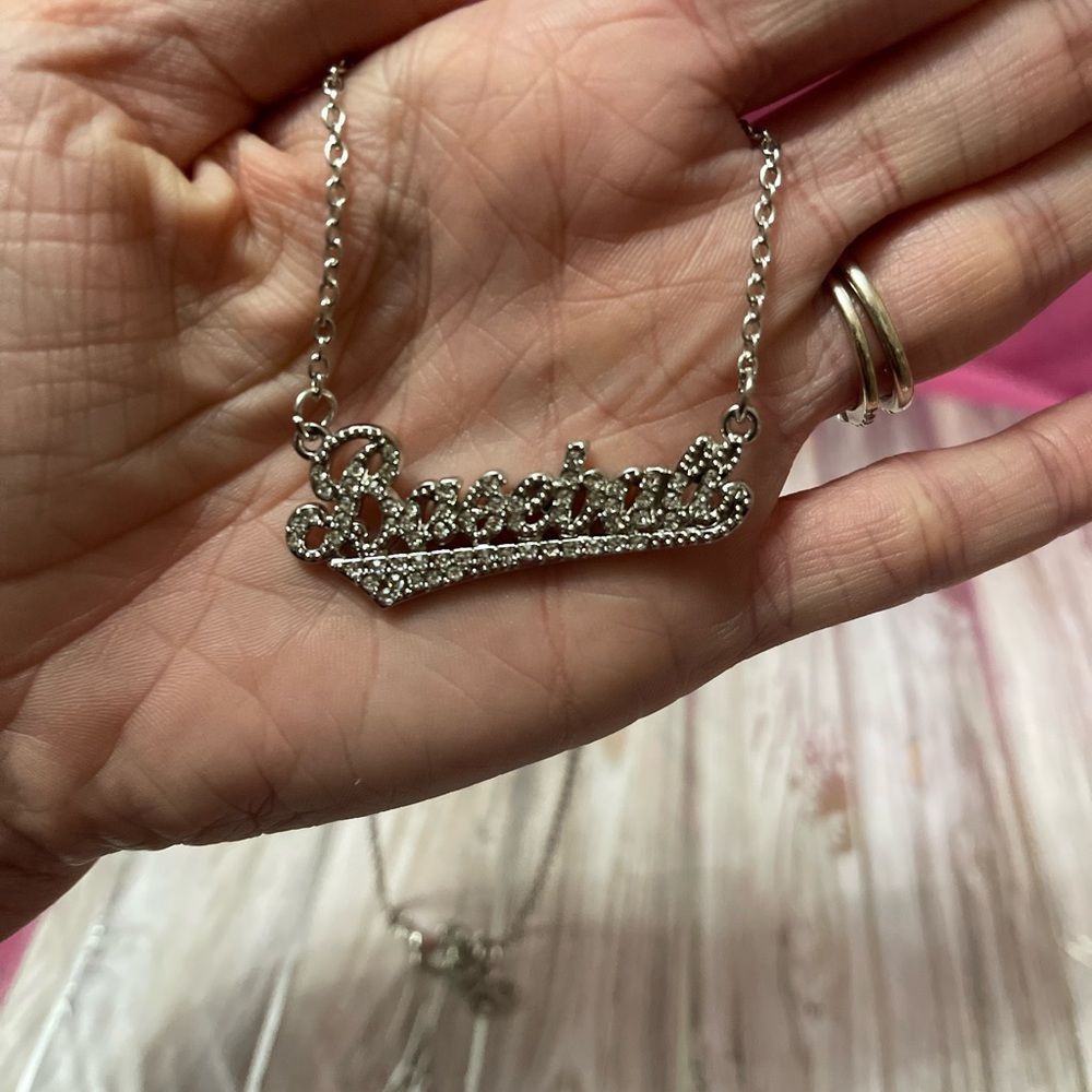 NWT Baseball Rhinestone Necklace - Picture 3 of 5
